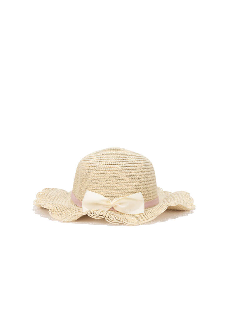 Chapeau en paille à nœud
